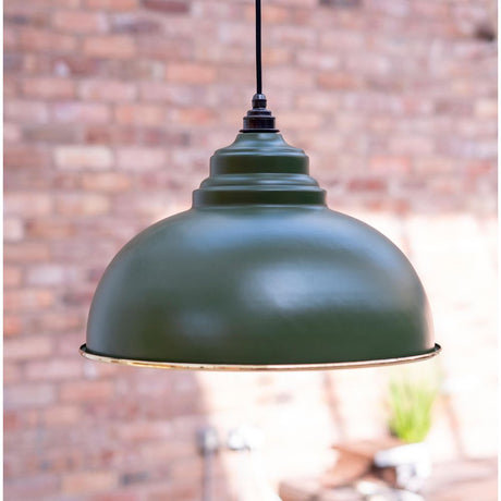 From The Anvil - Smooth Brass Harborne Pendant in Heath | Sku. 49522H | Trade Door Handles.