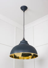 From The Anvil - Smooth Brass Harborne Pendant in Soot | Sku. 49522SO | Trade Door Handles.