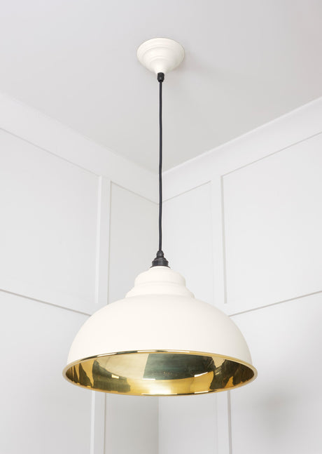 From The Anvil - Smooth Brass Harborne Pendant in Teasel | Sku. 49522TE | Trade Door Handles.