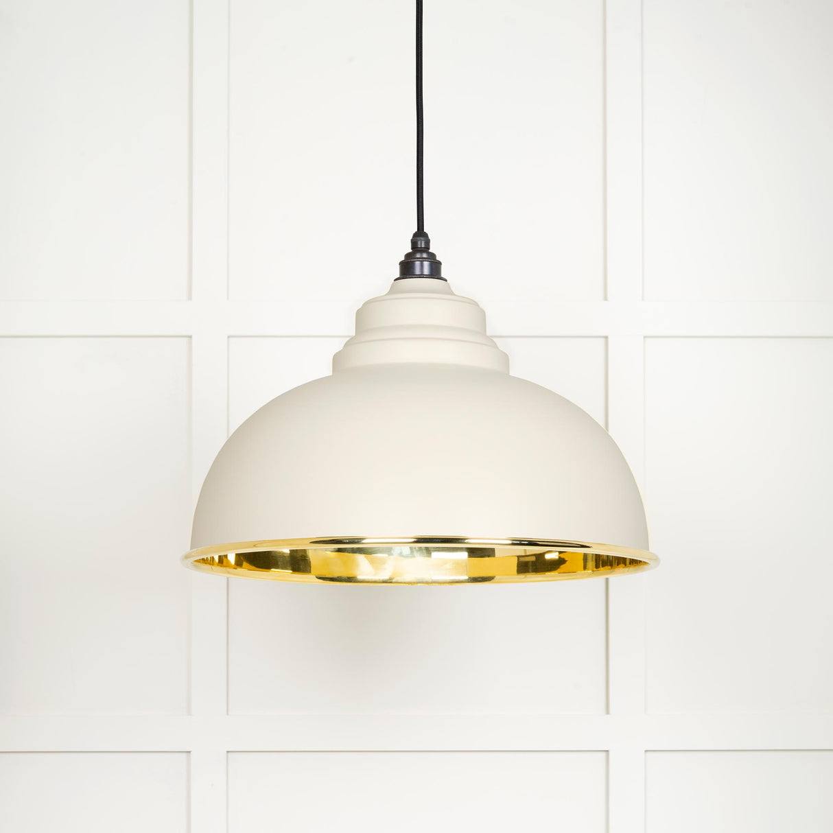 From The Anvil - Smooth Brass Harborne Pendant in Teasel | Sku. 49522TE | Trade Door Handles.