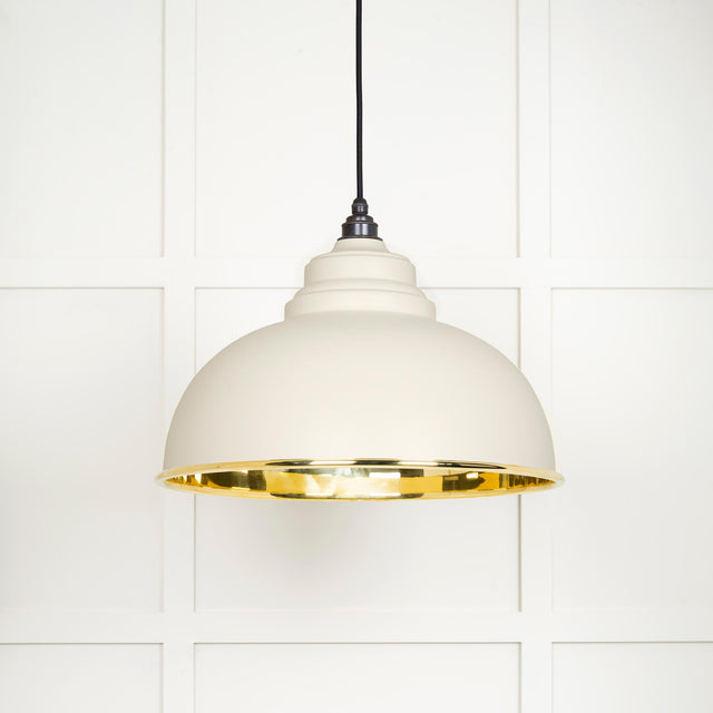 From The Anvil - Smooth Brass Harborne Pendant in Teasel | Sku. 49522TE | Trade Door Handles.