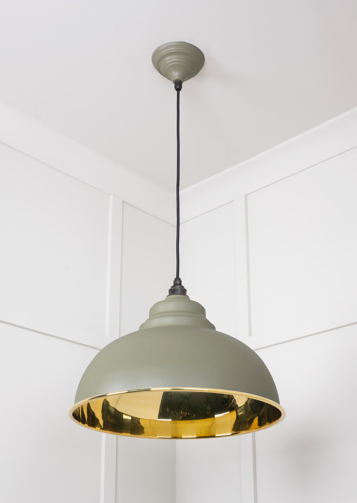 From The Anvil - Smooth Brass Harborne Pendant in Tump | Sku. 49522TU | Trade Door Handles.