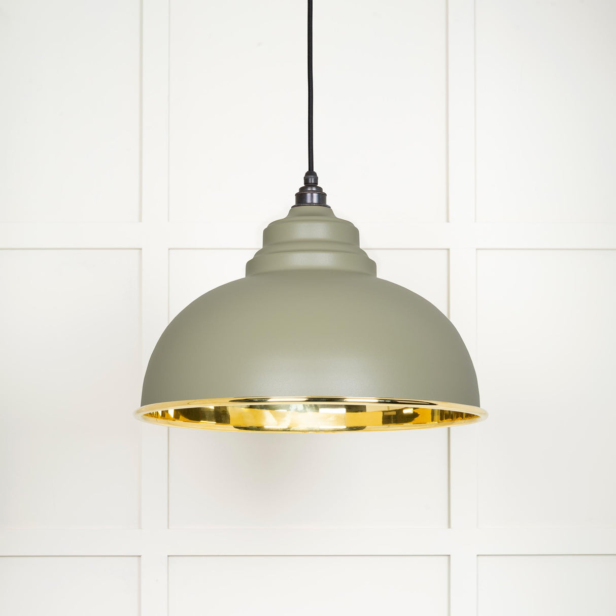 From The Anvil - Smooth Brass Harborne Pendant in Tump | Sku. 49522TU | Trade Door Handles.
