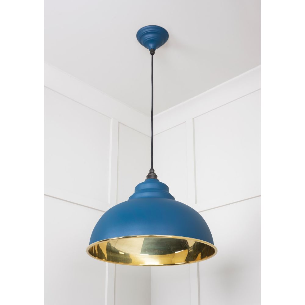 From The Anvil - Smooth Brass Harborne Pendant in Upstream | Sku. 49522U | Trade Door Handles.
