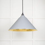 From The Anvil - Hammered Brass Hockley Pendant in Birch | Sku. 49523BI | Trade Door Handles.