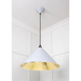 From The Anvil - Hammered Brass Hockley Pendant in Birch | Sku. 49523BI | Trade Door Handles.
