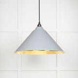 From The Anvil - Hammered Brass Hockley Pendant in Birch | Sku. 49523BI | Trade Door Handles.