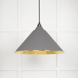 From The Anvil - Hammered Brass Hockley Pendant in Bluff | Sku. 49523BL | Trade Door Handles.