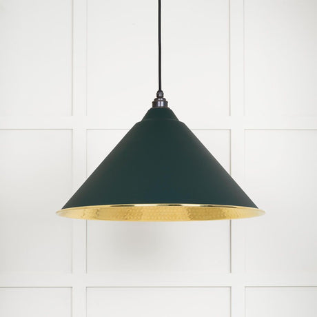 From The Anvil - Hammered Brass Hockley Pendant in Dingle | Sku. 49523DI | Trade Door Handles.