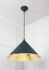 From The Anvil - Hammered Brass Hockley Pendant in Dingle | Sku. 49523DI | Trade Door Handles.