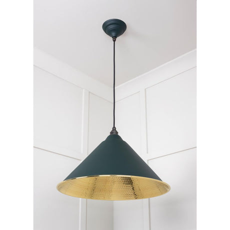 From The Anvil - Hammered Brass Hockley Pendant in Dingle | Sku. 49523DI | Trade Door Handles.