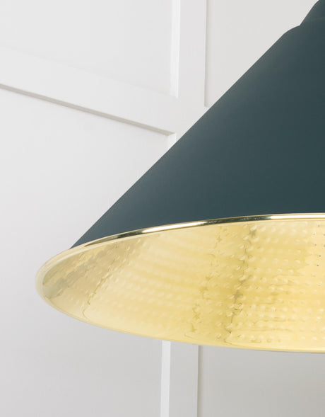 From The Anvil - Hammered Brass Hockley Pendant in Dingle | Sku. 49523DI | Trade Door Handles.