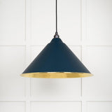 From The Anvil - Hammered Brass Hockley Pendant in Dusk | Sku. 49523DU | Trade Door Handles.