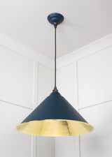 From The Anvil - Hammered Brass Hockley Pendant in Dusk | Sku. 49523DU | Trade Door Handles.