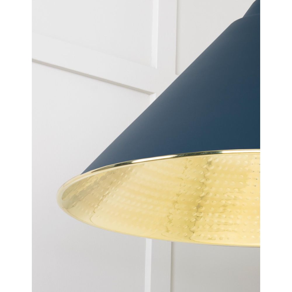 From The Anvil - Hammered Brass Hockley Pendant in Dusk | Sku. 49523DU | Trade Door Handles.