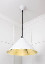 From The Anvil - Hammered Brass Hockley Pendant in Flock | Sku. 49523F | Trade Door Handles.