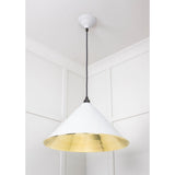 From The Anvil - Hammered Brass Hockley Pendant in Flock | Sku. 49523F | Trade Door Handles.