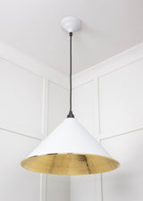 From The Anvil - Hammered Brass Hockley Pendant in Flock | Sku. 49523F | Trade Door Handles.