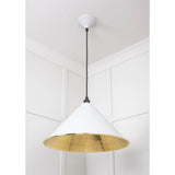 From The Anvil - Hammered Brass Hockley Pendant in Flock | Sku. 49523F | Trade Door Handles.