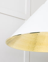 From The Anvil - Hammered Brass Hockley Pendant in Flock | Sku. 49523F | Trade Door Handles.
