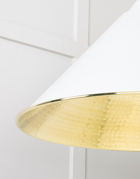 From The Anvil - Hammered Brass Hockley Pendant in Flock | Sku. 49523F | Trade Door Handles.