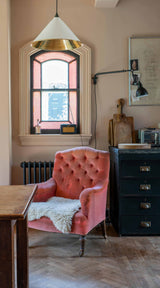 From The Anvil - Hammered Brass Hockley Pendant in Flock | Sku. 49523F | Trade Door Handles.