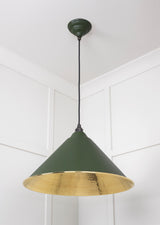 From The Anvil - Hammered Brass Hockley Pendant in Heath | Sku. 49523H | Trade Door Handles.