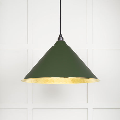 From The Anvil - Hammered Brass Hockley Pendant in Heath | Sku. 49523H | Trade Door Handles.