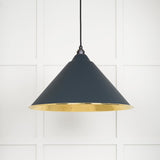 From The Anvil - Hammered Brass Hockley Pendant in Soot | Sku. 49523SO | Trade Door Handles.
