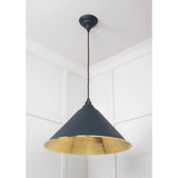 From The Anvil - Hammered Brass Hockley Pendant in Soot | Sku. 49523SO | Trade Door Handles.