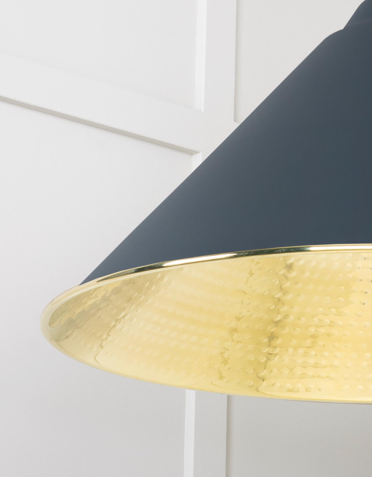 From The Anvil - Hammered Brass Hockley Pendant in Soot | Sku. 49523SO | Trade Door Handles.