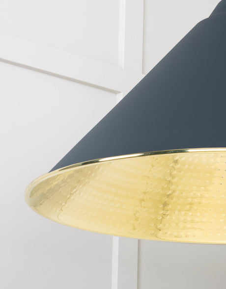 From The Anvil - Hammered Brass Hockley Pendant in Soot | Sku. 49523SO | Trade Door Handles.