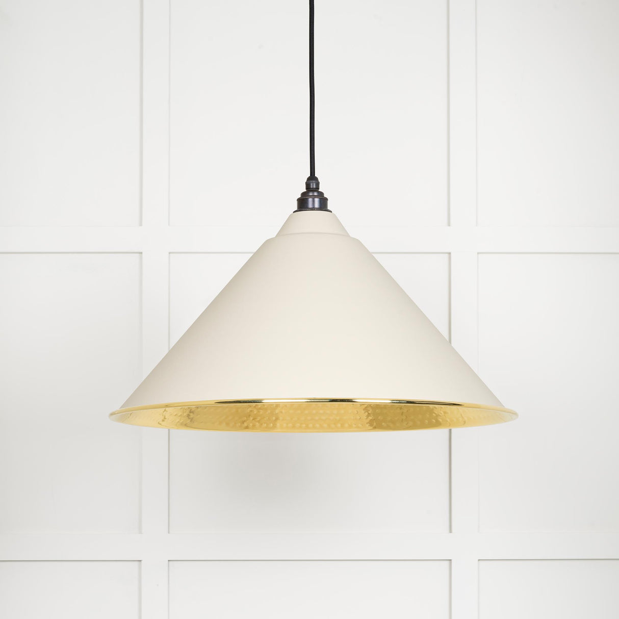 From The Anvil - Hammered Brass Hockley Pendant in Teasel | Sku. 49523TE | Trade Door Handles.