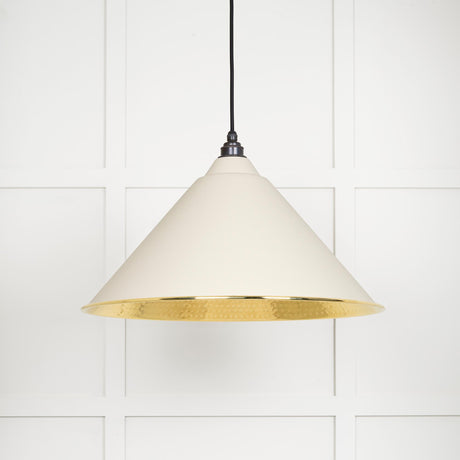 From The Anvil - Hammered Brass Hockley Pendant in Teasel | Sku. 49523TE | Trade Door Handles.
