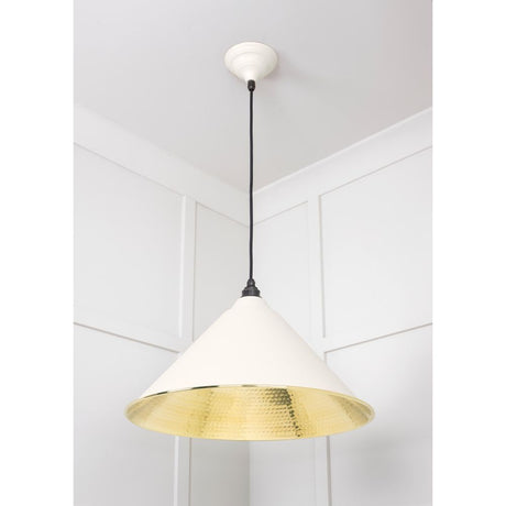 From The Anvil - Hammered Brass Hockley Pendant in Teasel | Sku. 49523TE | Trade Door Handles.