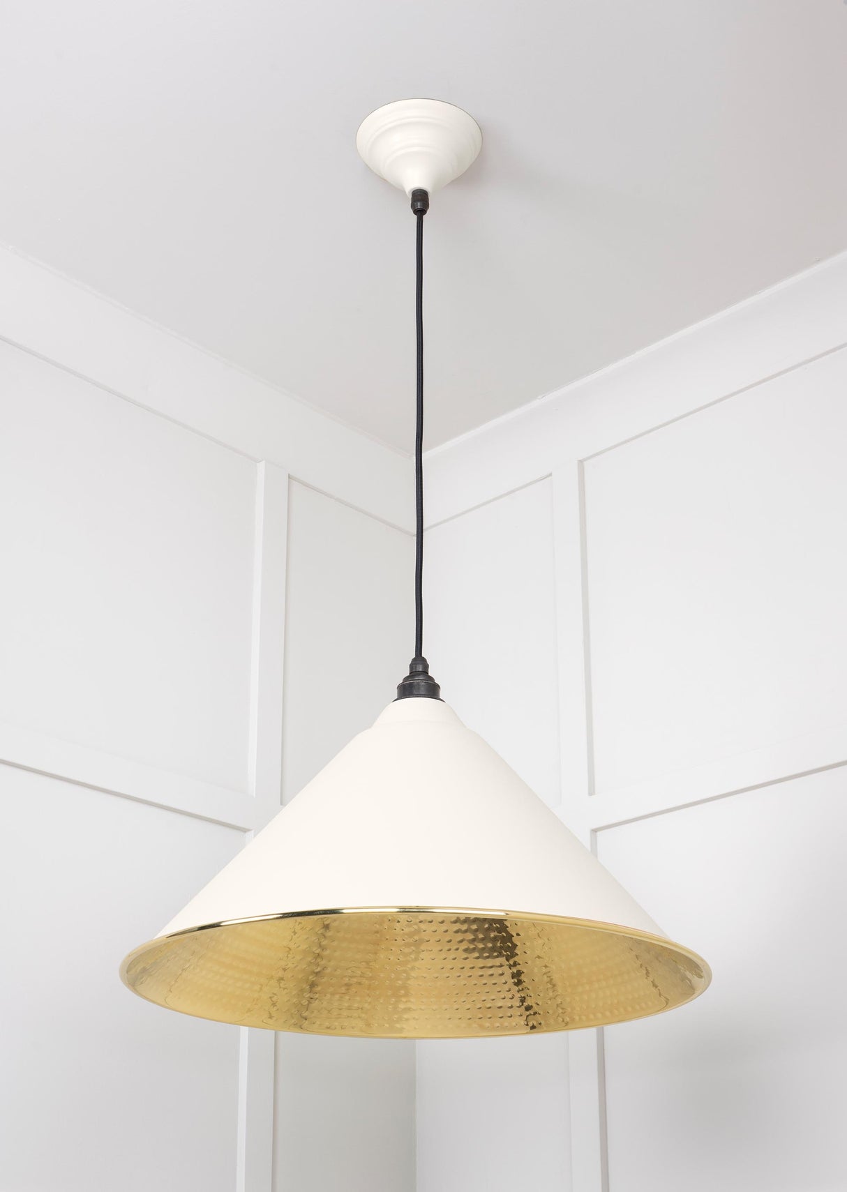 From The Anvil - Hammered Brass Hockley Pendant in Teasel | Sku. 49523TE | Trade Door Handles.