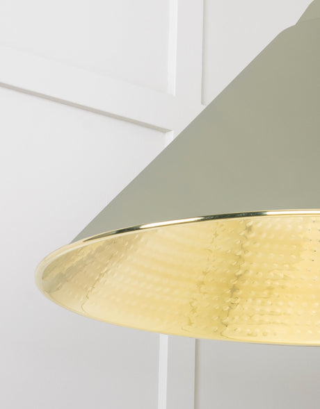 From The Anvil - Hammered Brass Hockley Pendant in Tump | Sku. 49523TU | Trade Door Handles.
