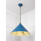 From The Anvil - Hammered Brass Hockley Pendant in Upstream | Sku. 49523U | Trade Door Handles.