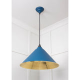 From The Anvil - Hammered Brass Hockley Pendant in Upstream | Sku. 49523U | Trade Door Handles.