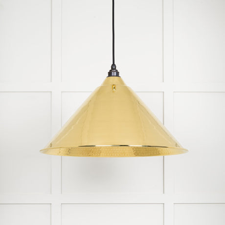From The Anvil - Hammered Brass Hockley Pendant | Sku. 49523 | Trade Door Handles.