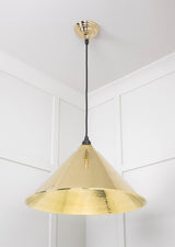 From The Anvil - Hammered Brass Hockley Pendant | Sku. 49523 | Trade Door Handles.