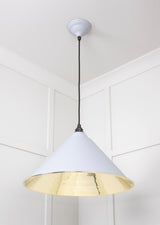 From The Anvil - Smooth Brass Hockley Pendant in Birch | Sku. 49524BI | Trade Door Handles.