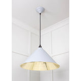 From The Anvil - Smooth Brass Hockley Pendant in Birch | Sku. 49524BI | Trade Door Handles.