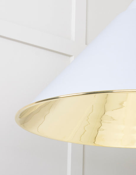 From The Anvil - Smooth Brass Hockley Pendant in Birch | Sku. 49524BI | Trade Door Handles.