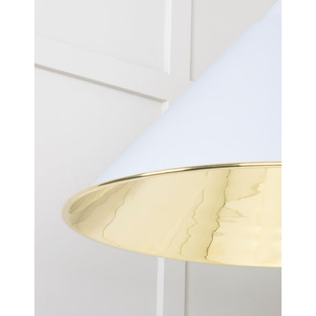 From The Anvil - Smooth Brass Hockley Pendant in Birch | Sku. 49524BI | Trade Door Handles.