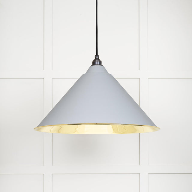 From The Anvil - Smooth Brass Hockley Pendant in Birch | Sku. 49524BI | Trade Door Handles.