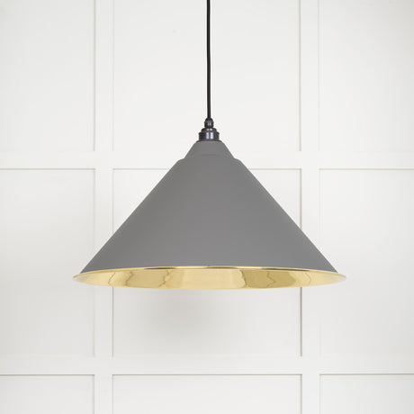 From The Anvil - Smooth Brass Hockley Pendant in Bluff | Sku. 49524BL | Trade Door Handles.