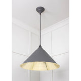 From The Anvil - Smooth Brass Hockley Pendant in Bluff | Sku. 49524BL | Trade Door Handles.