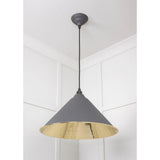 From The Anvil - Smooth Brass Hockley Pendant in Bluff | Sku. 49524BL | Trade Door Handles.