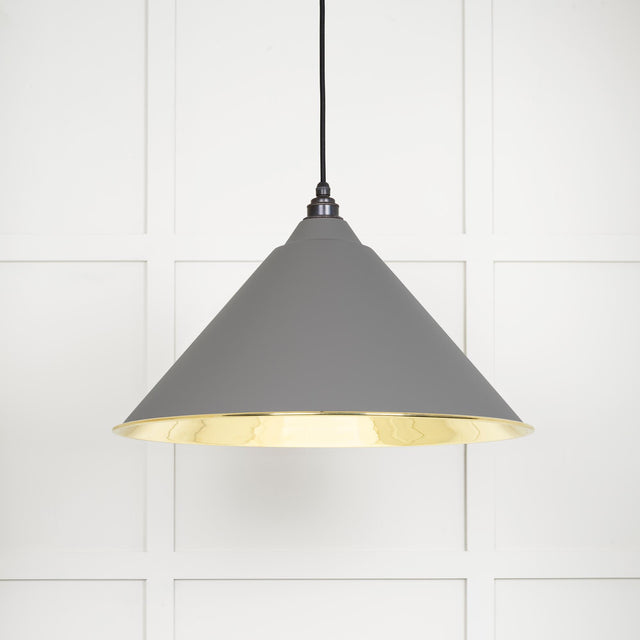 From The Anvil - Smooth Brass Hockley Pendant in Bluff | Sku. 49524BL | Trade Door Handles.